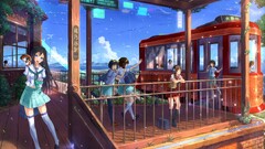 original characters school uniform Anime anime girls