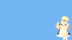 oshino shinobu monogatari-series blue Simple Background