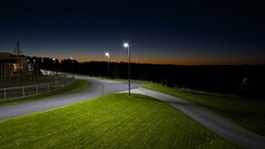outdoors grass sky street light