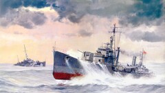 painting military ship artwork