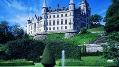 palace Garden architecture Green fountain Scotland