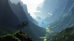 panorama nature landscape 3d digital art