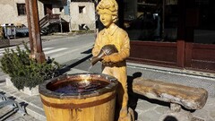 panoramas Livigno City water fountain