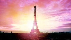 Paris Eiffel Tower cityscape sky sunlight sun France City