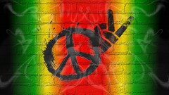 peace love graffiti Bricks