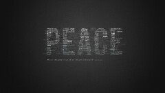 peace Typography digital art monochrome