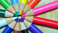 Pencils colorful Crayons