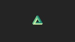 penrose triangle triangle Minimalism gray Simple Background