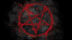 pentagram black blood horror inverted pentagram