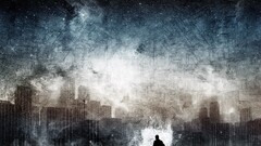 People cityscape artwork digital art