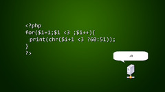 php green background numbers Simple Background