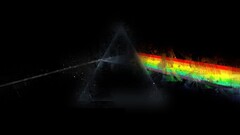 pink floyd digital art triangle