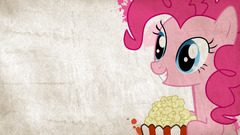 pinkie pie pink blue eyes popcorn