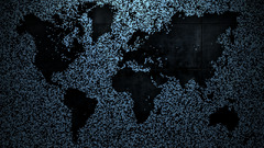 pixelated world map Map metal noisy