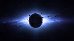 planet planetary rings space art asteroid Space digital art