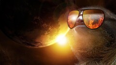 planet sloths sunglasses Stars digital art