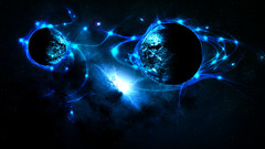 planet Space blue space art digital art