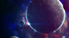 planet Space universe galaxy space art nebula Stars digital art