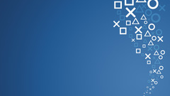 playstation Minimalism blue background video games