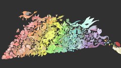 Pokémon Anime black background Simple Background