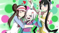 Pokémon anime girls Anime smiling dark hair blue eyes