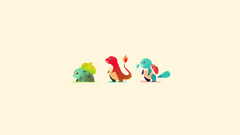 Pokémon bulbasaur charmander squirtle Minimalism white