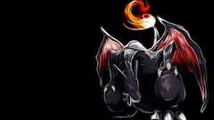 Pokémon charizard Fractalius video games dragon black background