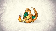 Pokémon charizard white background marshmallows wings fire