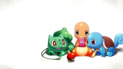 Pokémon charmander bulbasaur squirtle gameboy white background
