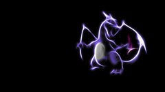 Pokémon Fractalius charizard Minimalism Anime Simple Background