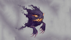 Pokémon haunter Anime gray background gray