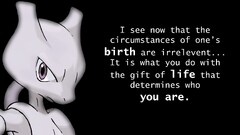 Pokémon Mewtwo text Typography video games