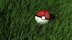 Pokémon Pokéballs grass render cgi