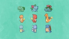 Pokémon starters Minimalism video games