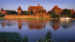 Poland castle reflection Polish Teutonic Order Teutonic river