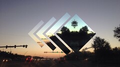 polyscape landscape road digital art