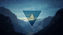 polyscape landscape triangle Mountains digital art matterhorn