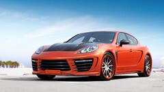 Porsche Panamera Car Porsche vehicle orange cars watermarked