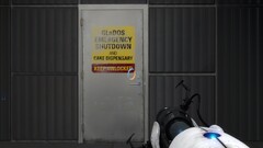 Portal (game) portal 2 video games PC gaming screen shot sign