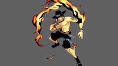 portgas d ace One Piece Simple Background anime boys Anime