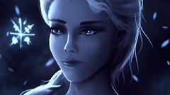 Princess Elsa fantasy girl blue disney fantasy art