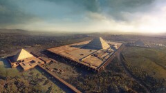 pyramid aerial view fantasy art