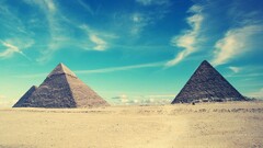 pyramid Egypt sand clouds sky ancient History desert