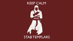 quote Assassin's Creed Minimalism video games red background