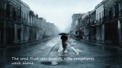 quote cityscape Typography rain People artwork umbrella street