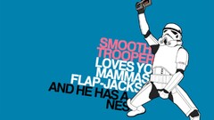 quote stormtrooper blue background star wars Simple Background