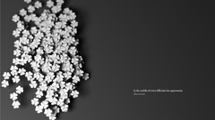 quote Typography Flowers abstract monochrome