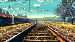 railway Makoto Shinkai 5 centimeters per second Anime