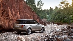 Range Rover Car grey cars SUV vehicle outdoors