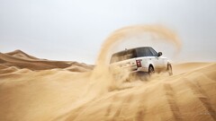 Range Rover Car white cars SUV vehicle dunes